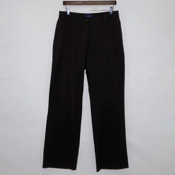 Piazza Sempione Wool Stretch Straight Leg Trousers in Brown - US Size 10 - Picture 1 of 9